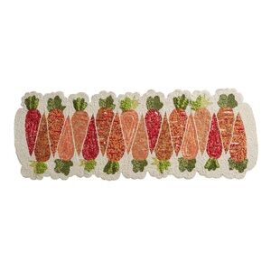 Beaded carrot table runner